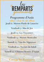Les Remparts Gourmands - Programme d'Ao&ucirc;t &copy; https://www.canva.com/design/DAHQYR4zNzM/PfPRt20dM2E9H5kB550BAg/edit