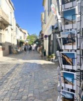 carte postale, rues, aigues-mortes