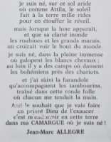 Poem by Jean-Marc All&egrave;gre